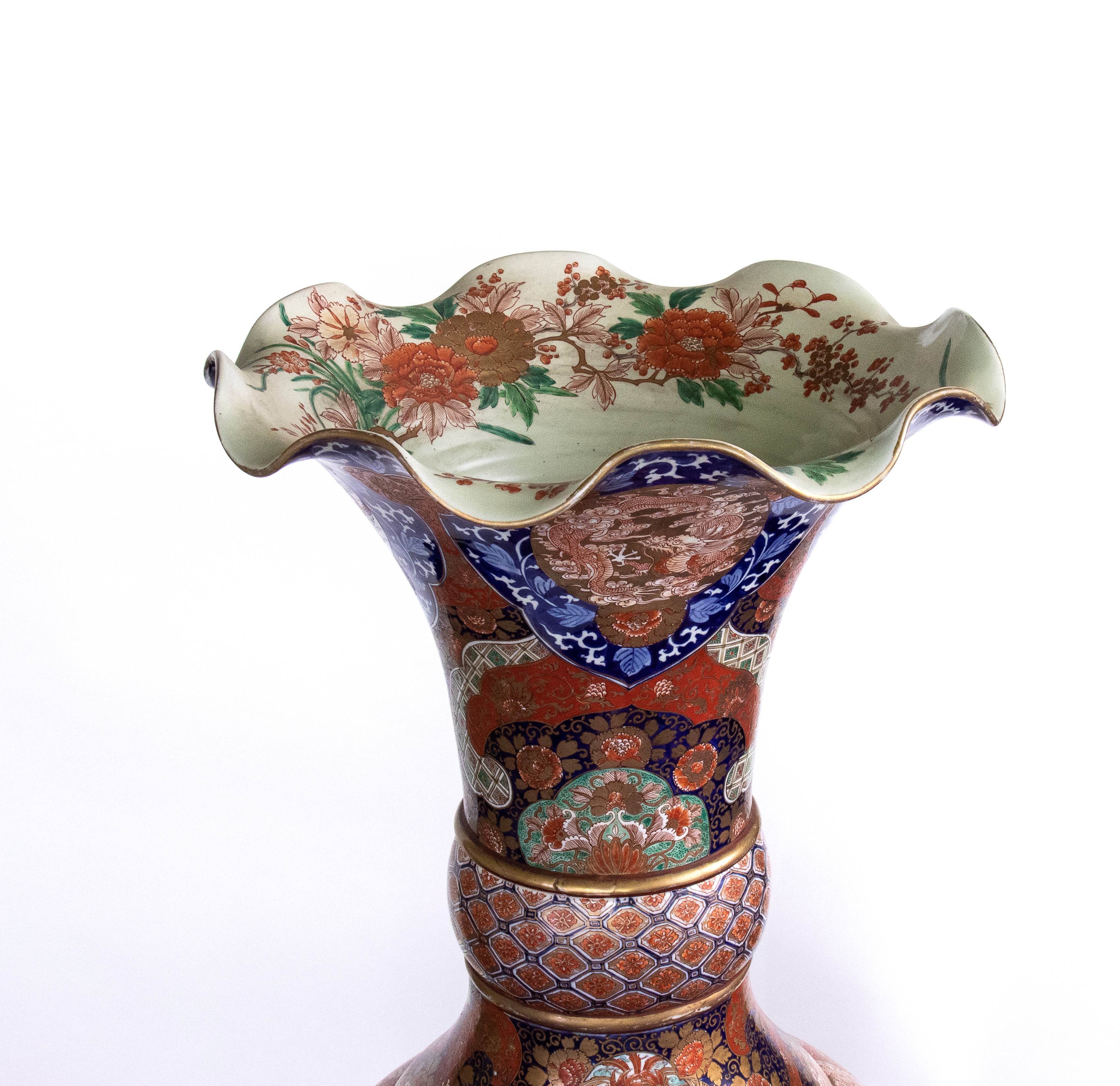 Vaso giapponese, porcellana Imari, XIX secolo