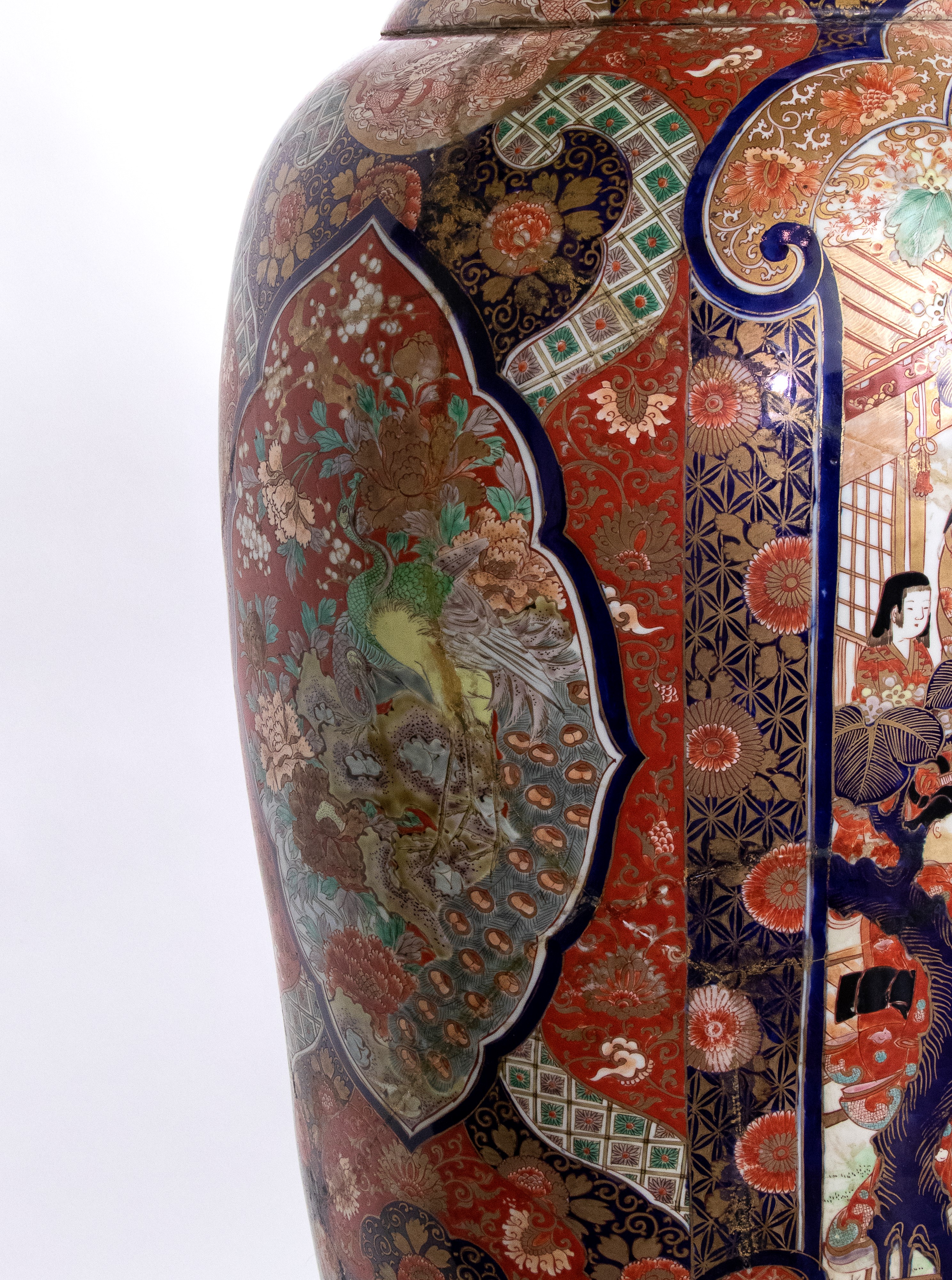 Vaso giapponese, porcellana Imari, XIX secolo