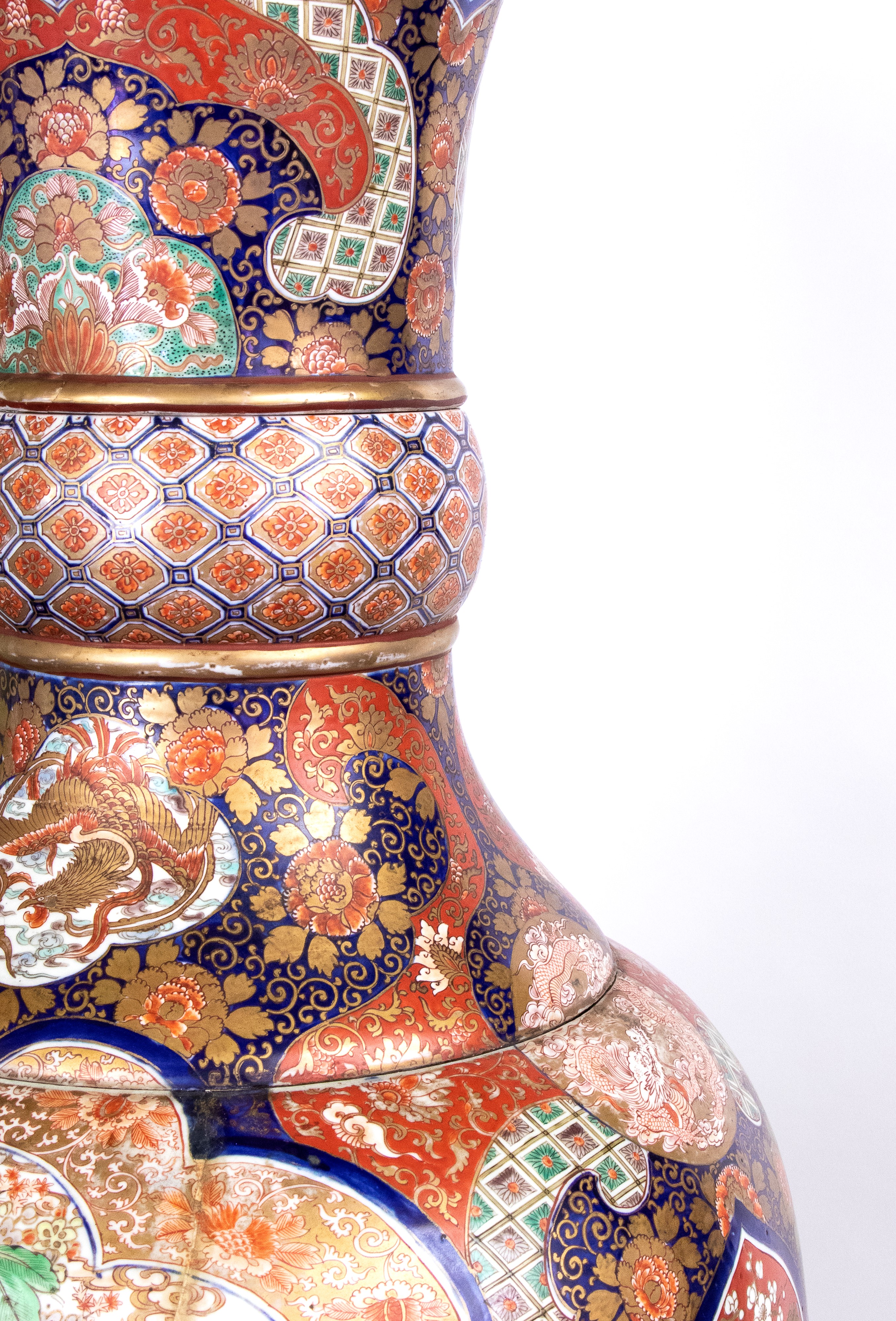 Vaso giapponese, porcellana Imari, XIX secolo