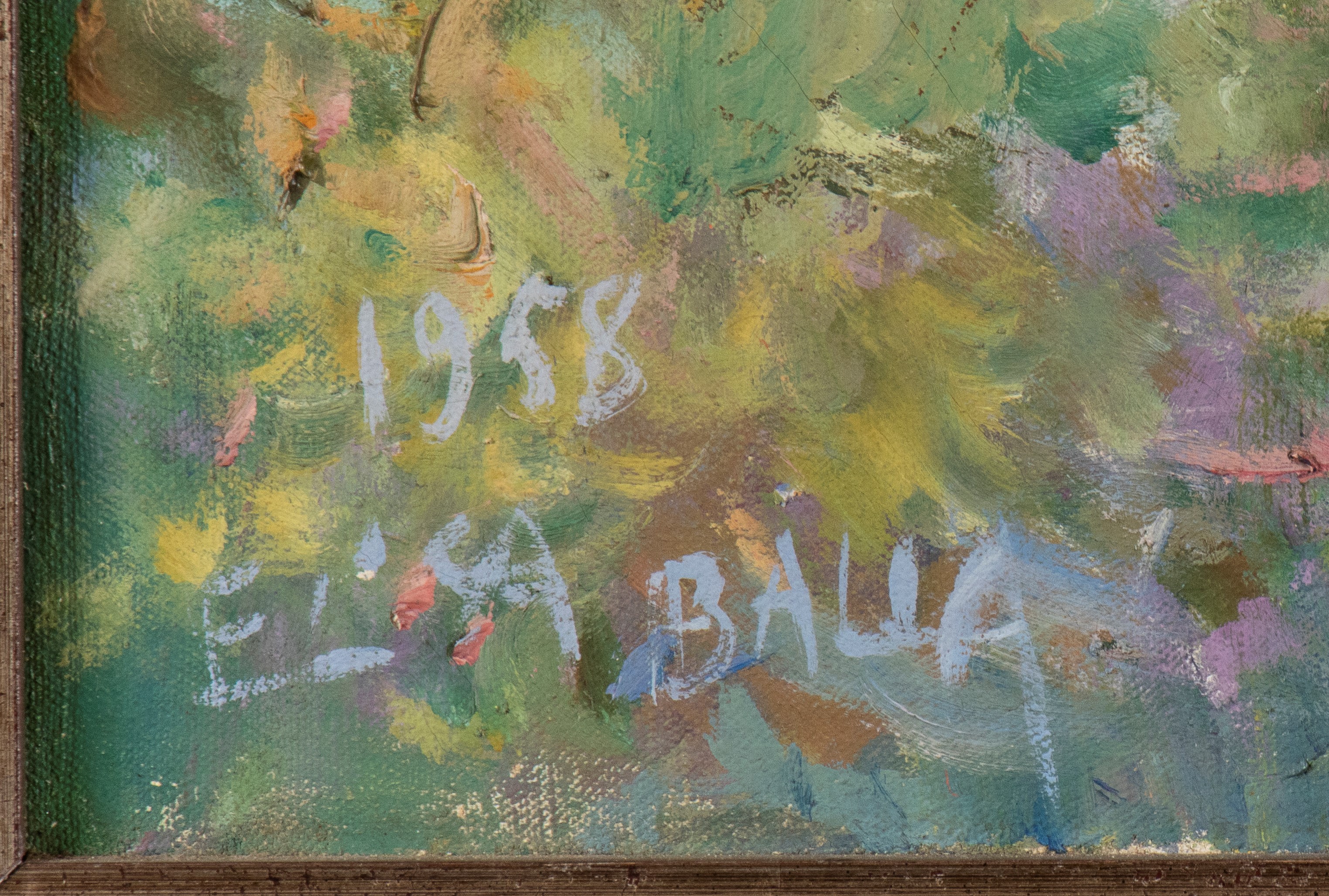 Elica Balla - Veduta di Roma, olio su tela, 1958