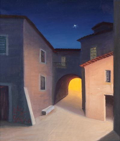 Notturno, olio su tela, 1974