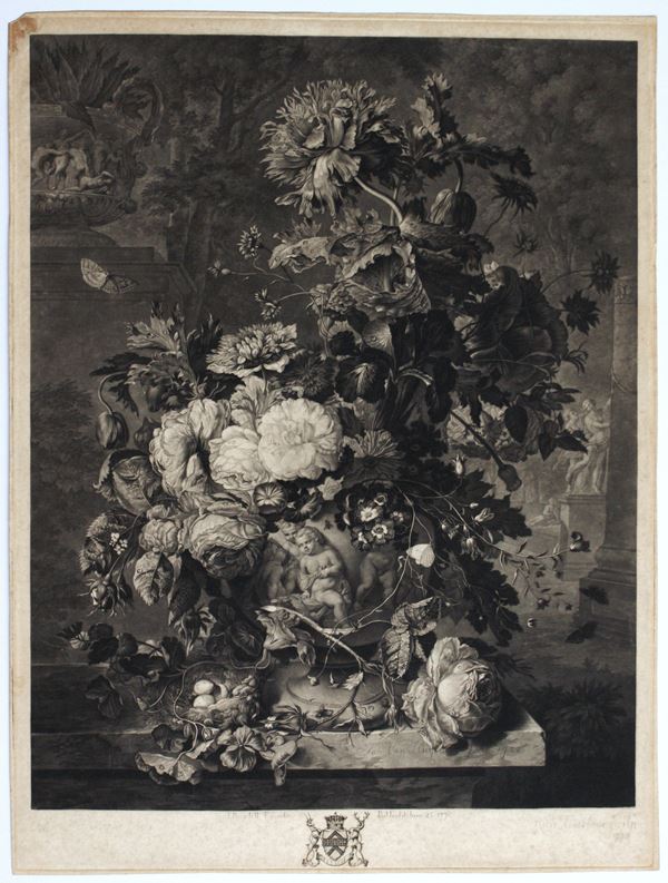 Still Life with a Bouquet of Flowers, by Jan van Huysum