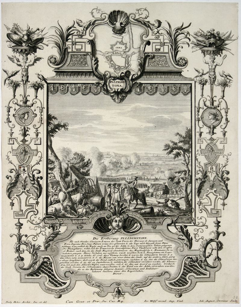 Johann August Corvinus - La conquista di Pizzighettone