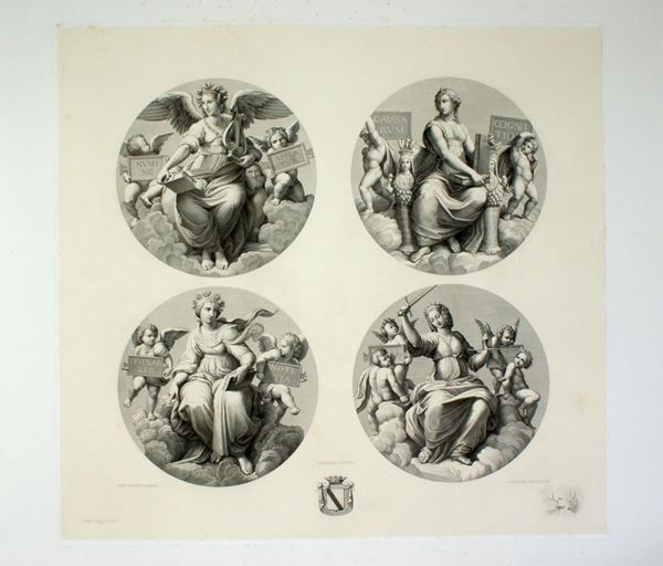 La Teologia, la Filosofia, la Poesia e la Giurisprudenza, da Raffaello