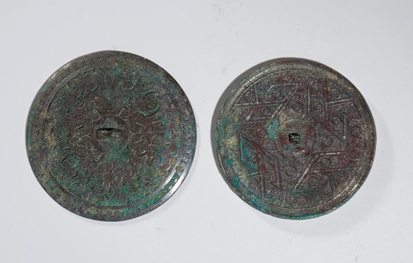 Two Han Dynasty-style mirrors, China