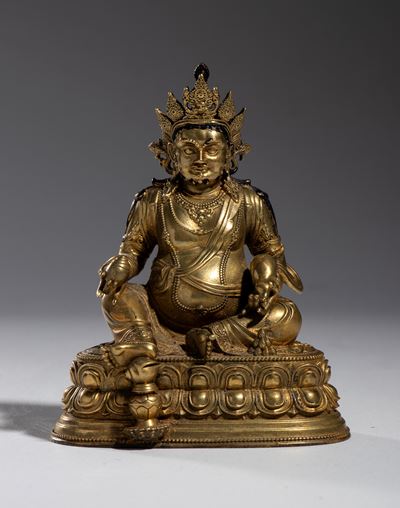 Figura di Jambhala, bronzo, 10 cm x 9 cm, XX secolo