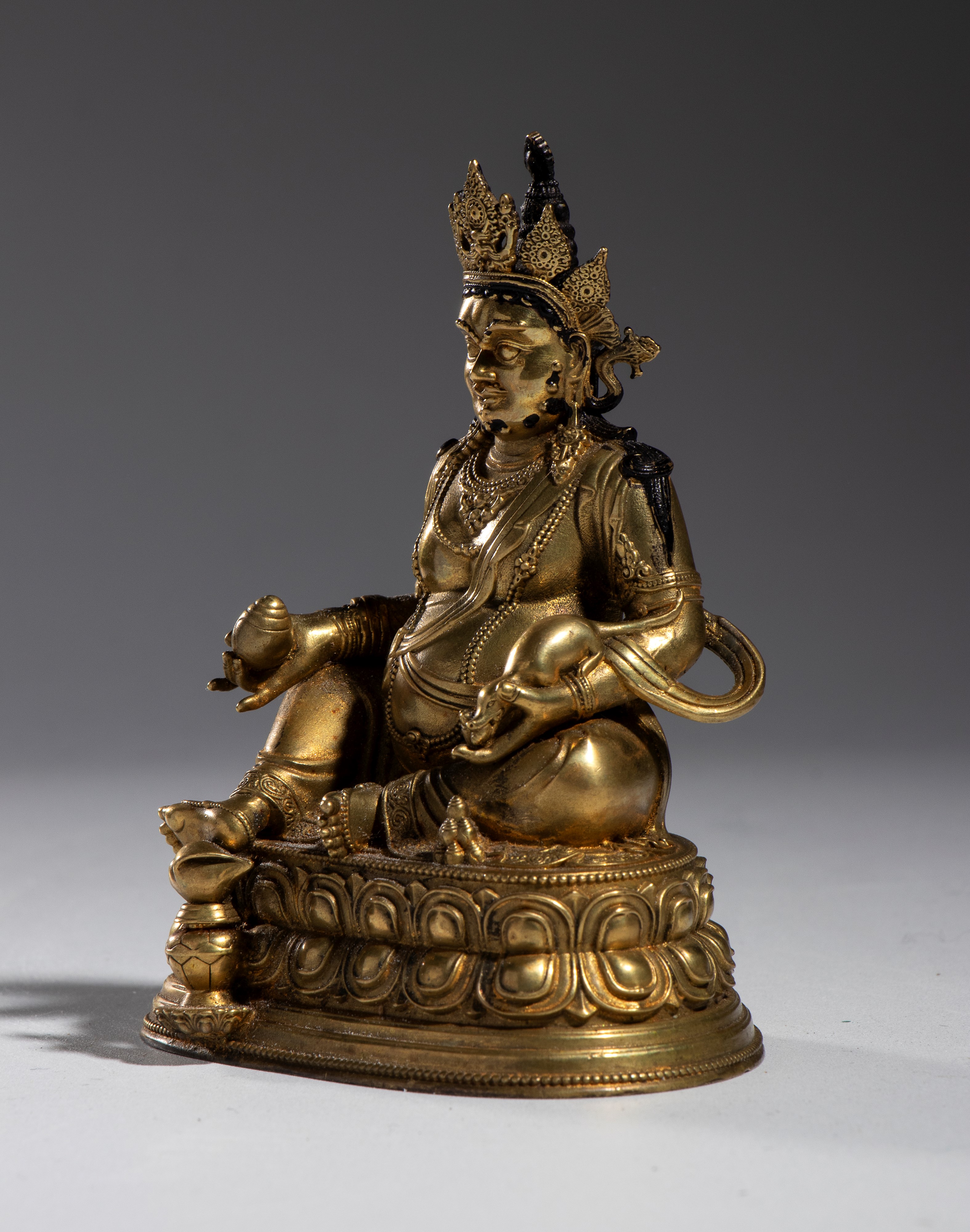 Figura di Jambhala, bronzo, 10 cm x 9 cm, XX secolo