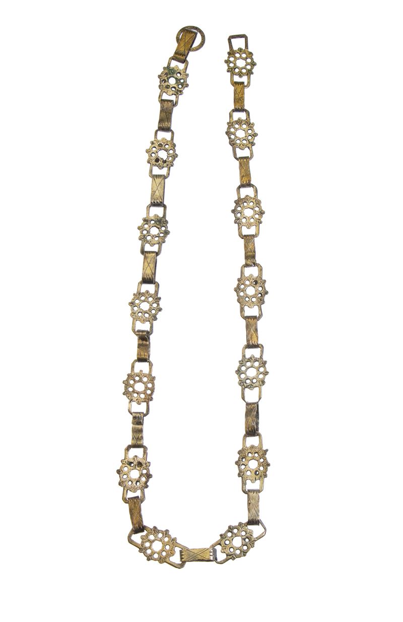 Catena in argento 800, Italia, fine XIX - inizio XX secolo