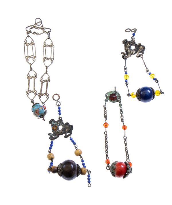 Lot of 4 solid silver talisman 