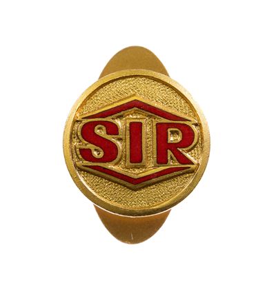 Lotto di 162 spille da occhiello in oro 18k con smalto rosso SIR