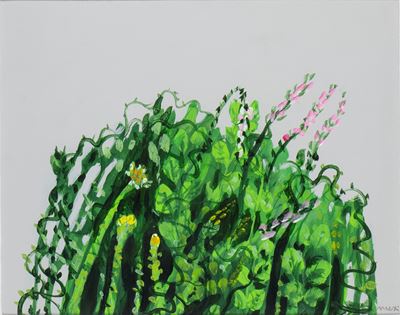 Composizione floreale, olio su tela