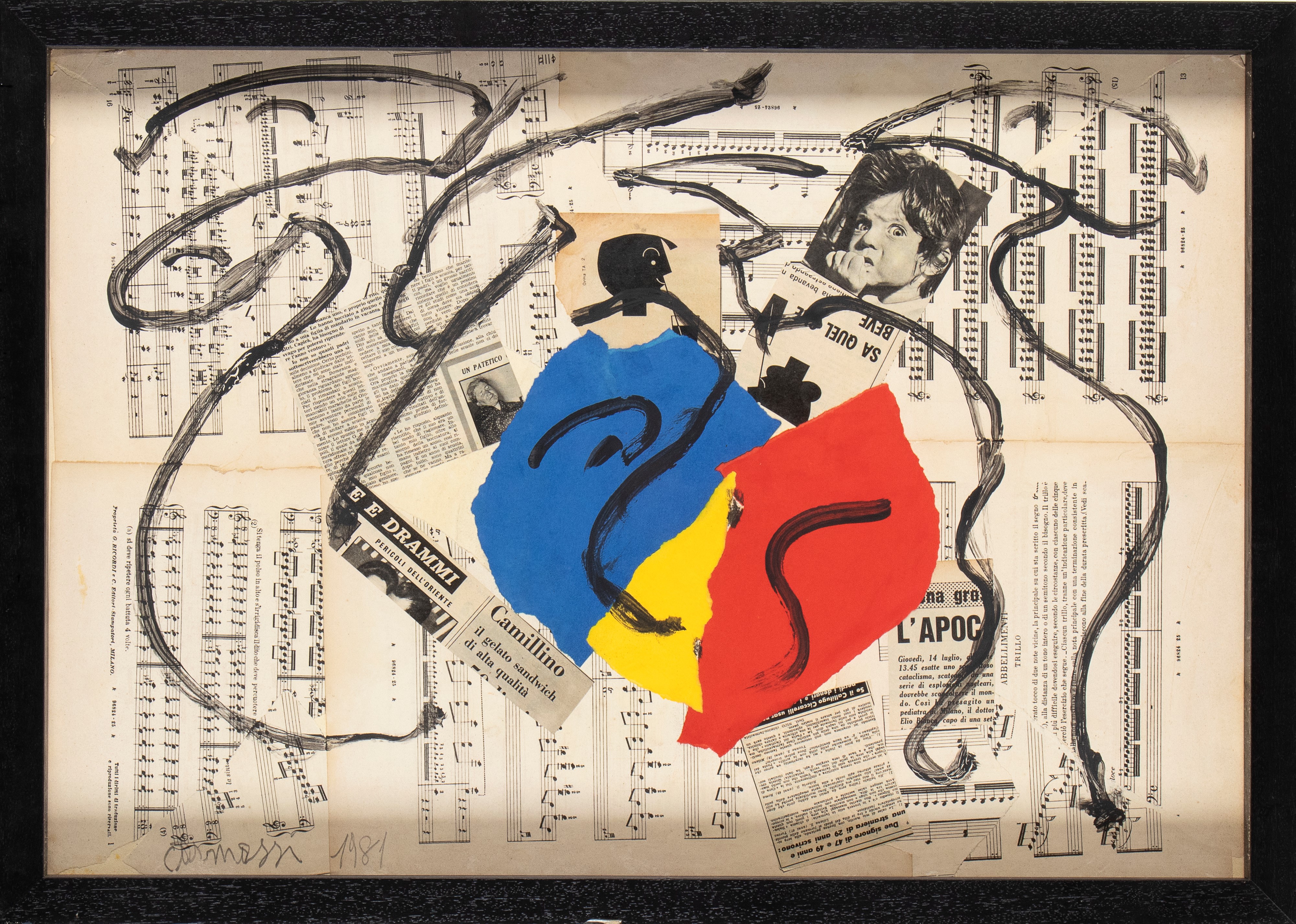 Arturo Carmassi - Senza titolo, collage e tecnica mista