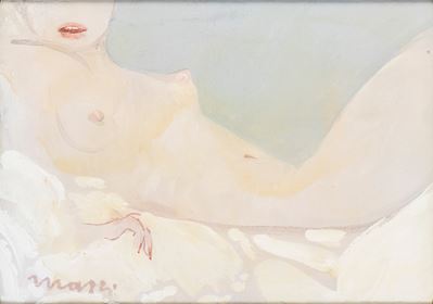 Nudo femminile, olio su tela
