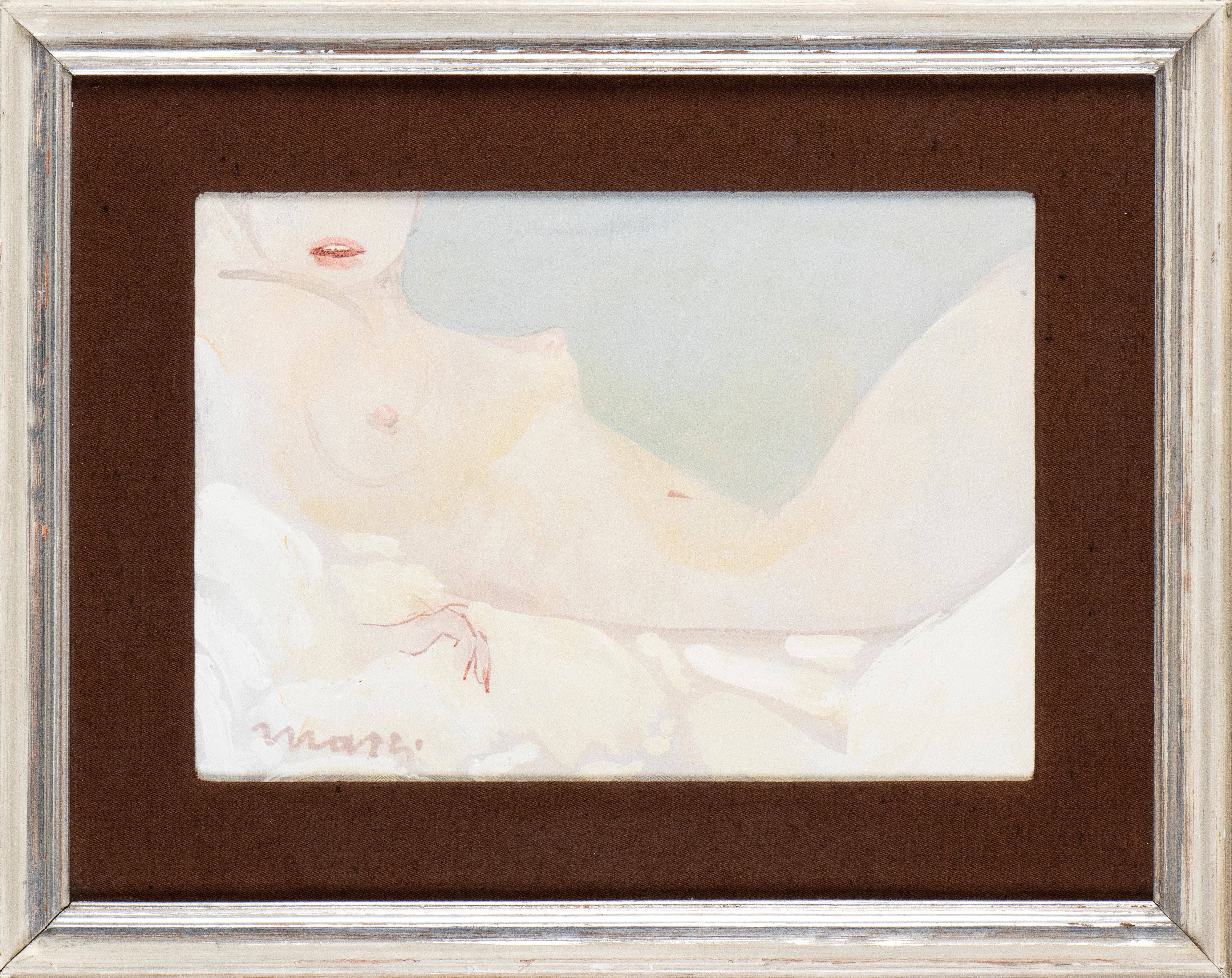 Edolo Masci - Nudo femminile, olio su tela