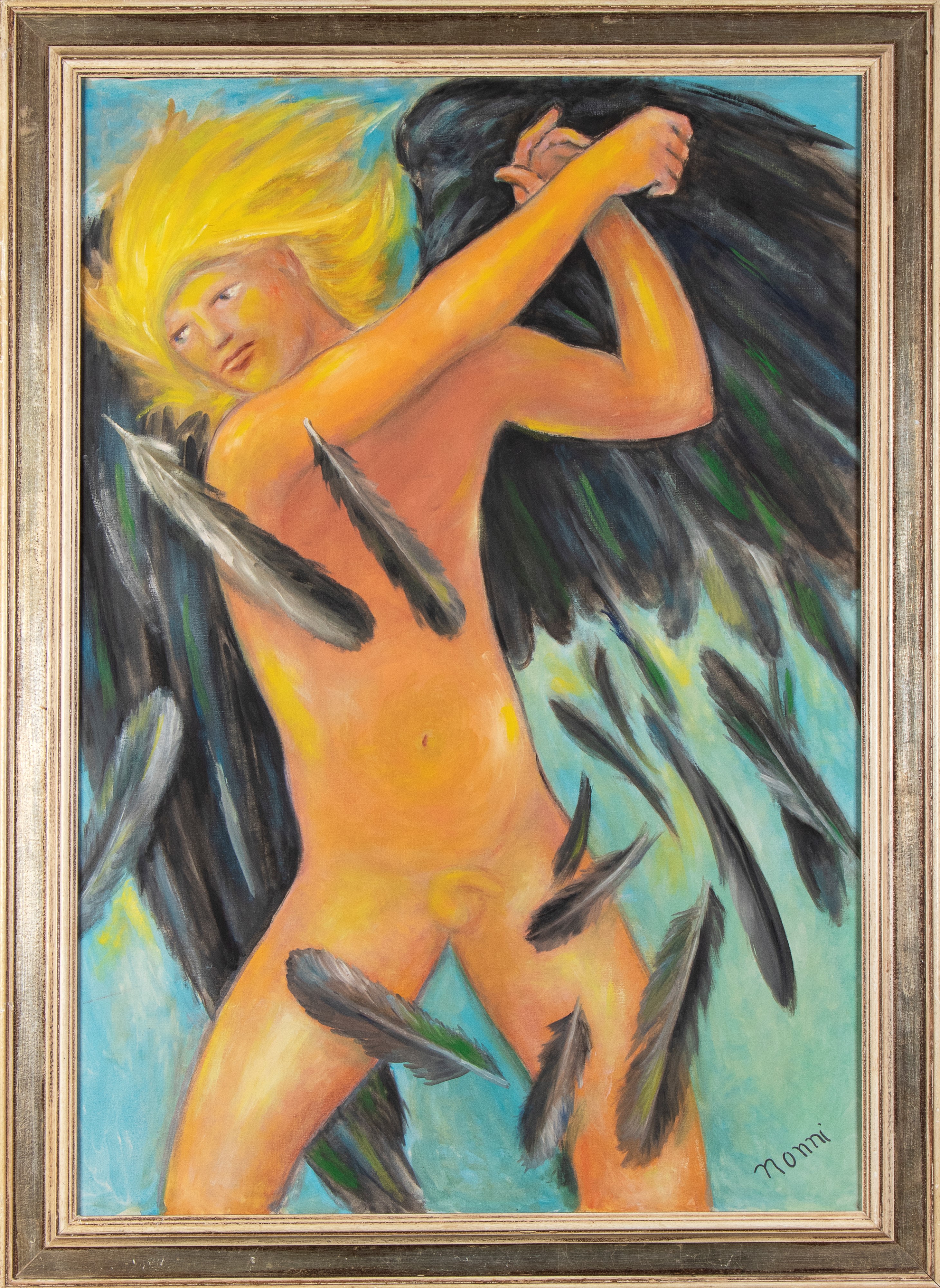 Francesco Nonni - Icaro, olio su tela, 100 x 70 cm