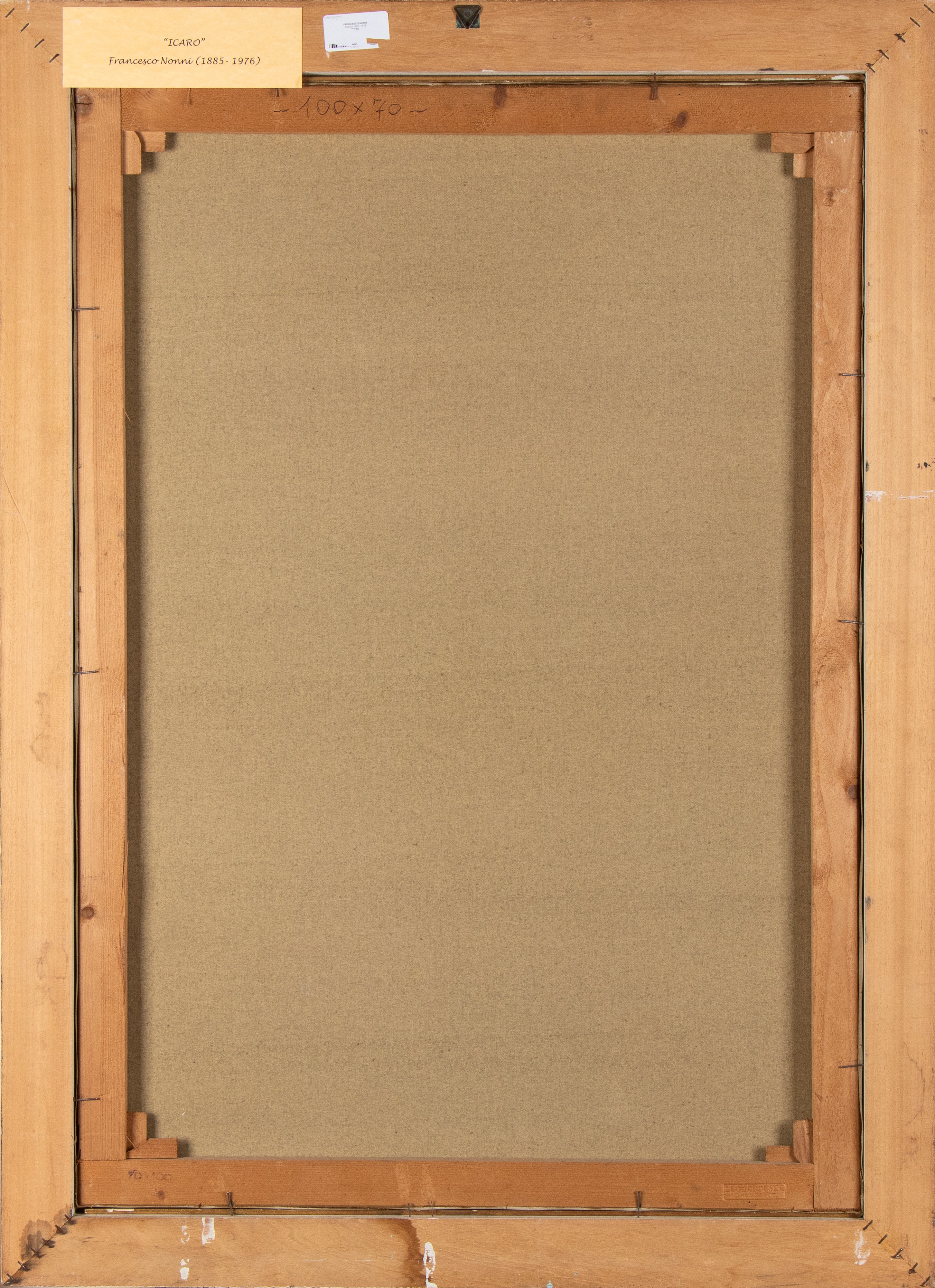 Francesco Nonni - Icaro, olio su tela, 100 x 70 cm