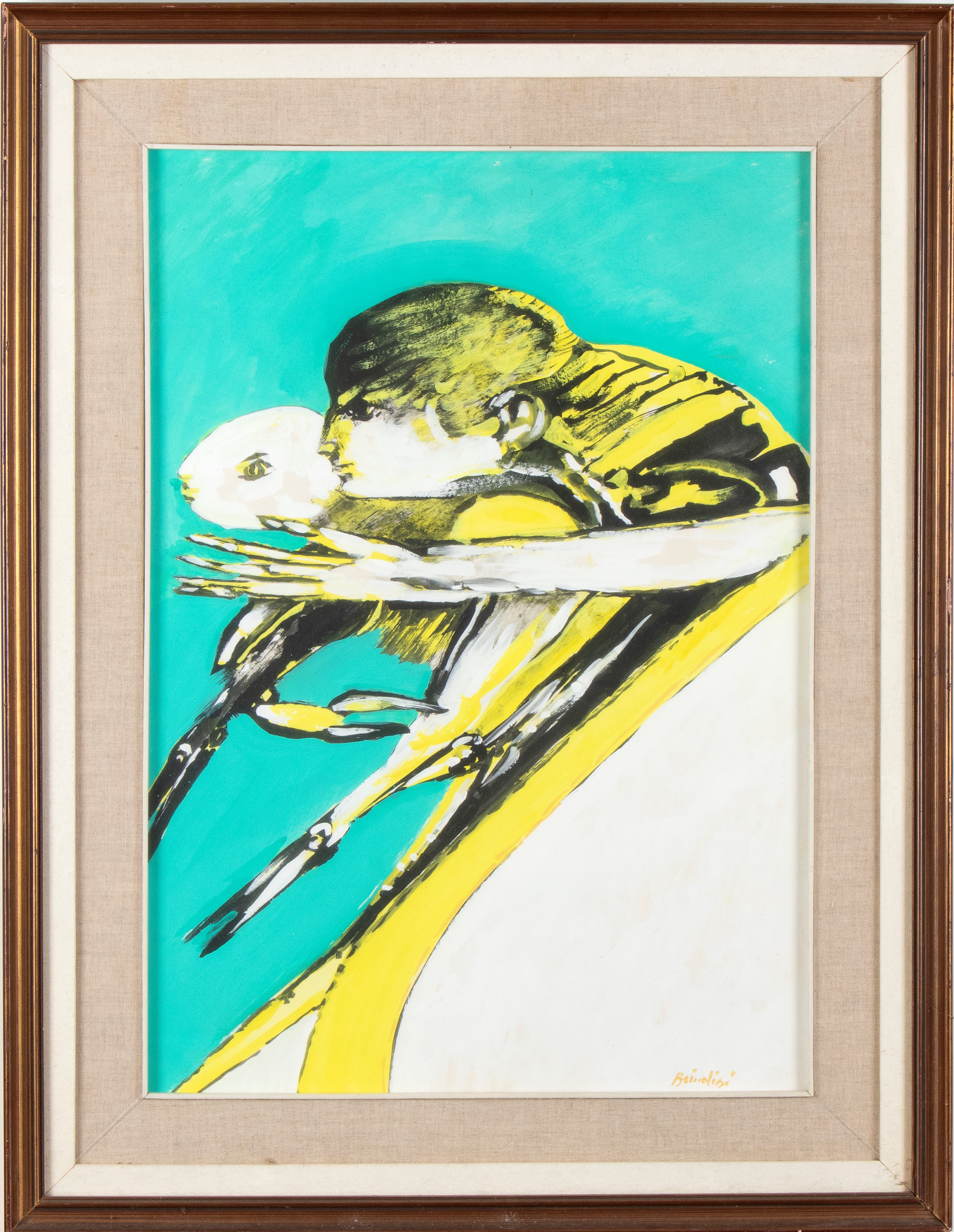 Remo Brindisi - Senza titolo, olio su tela