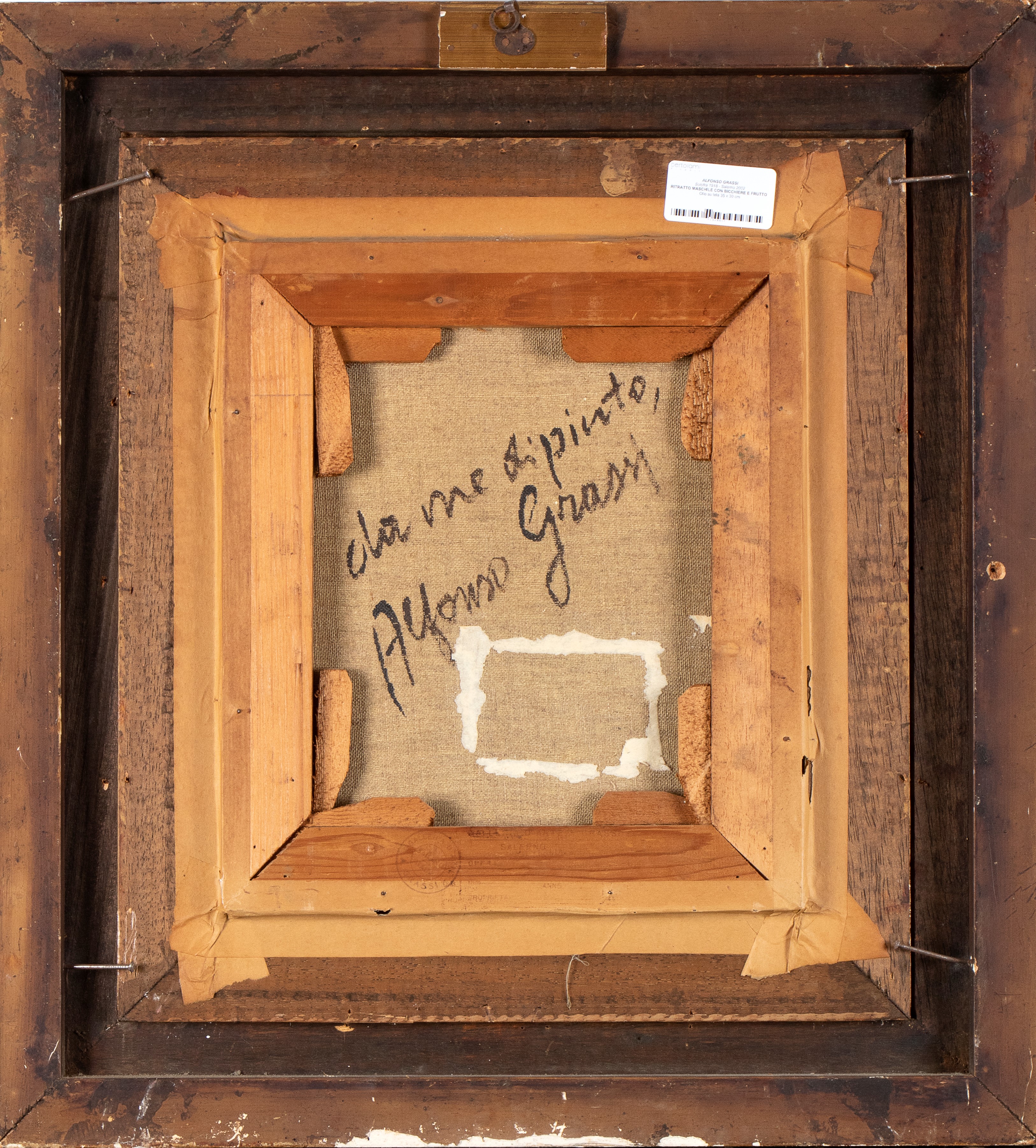 Ritratto maschile con bicchiere e frutto