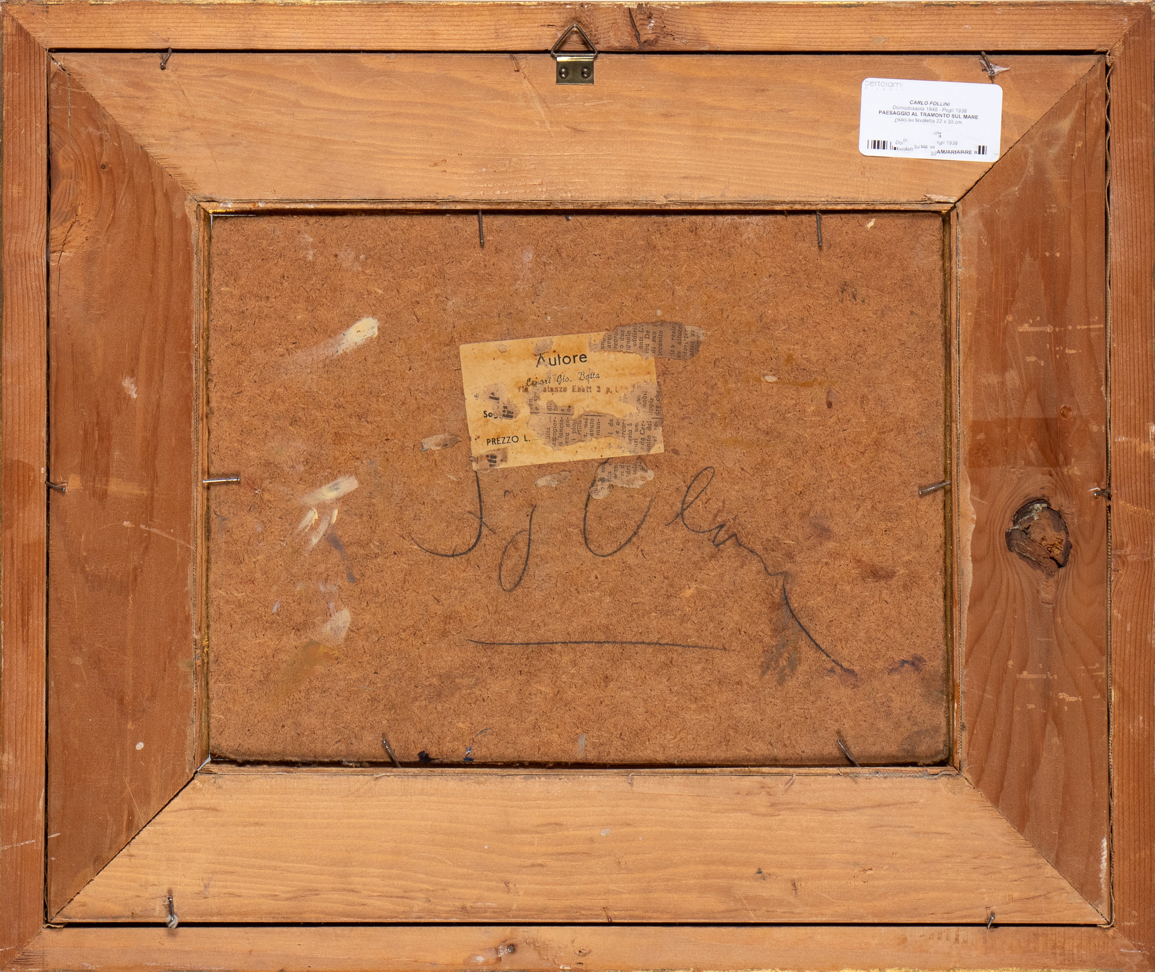 Paesaggio al tramonto sul mare