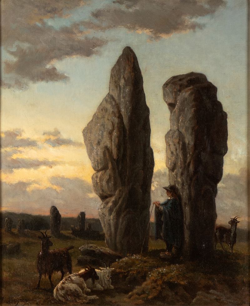 Armand Queyroy - Paesaggio, olio su tela