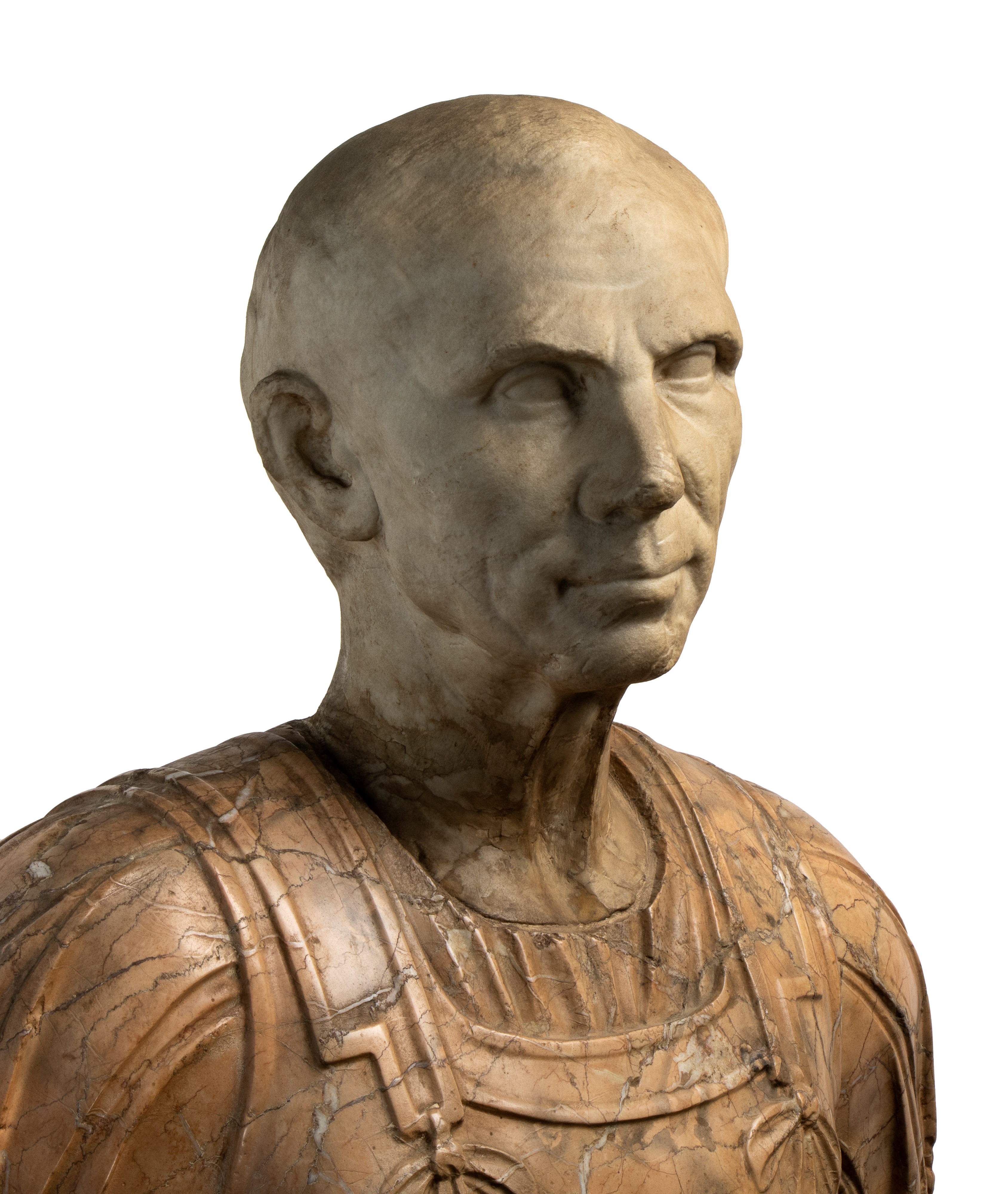 Scultore anonimo del XVII secolo, Busto marmoreo raffigurante Giulio Cesare