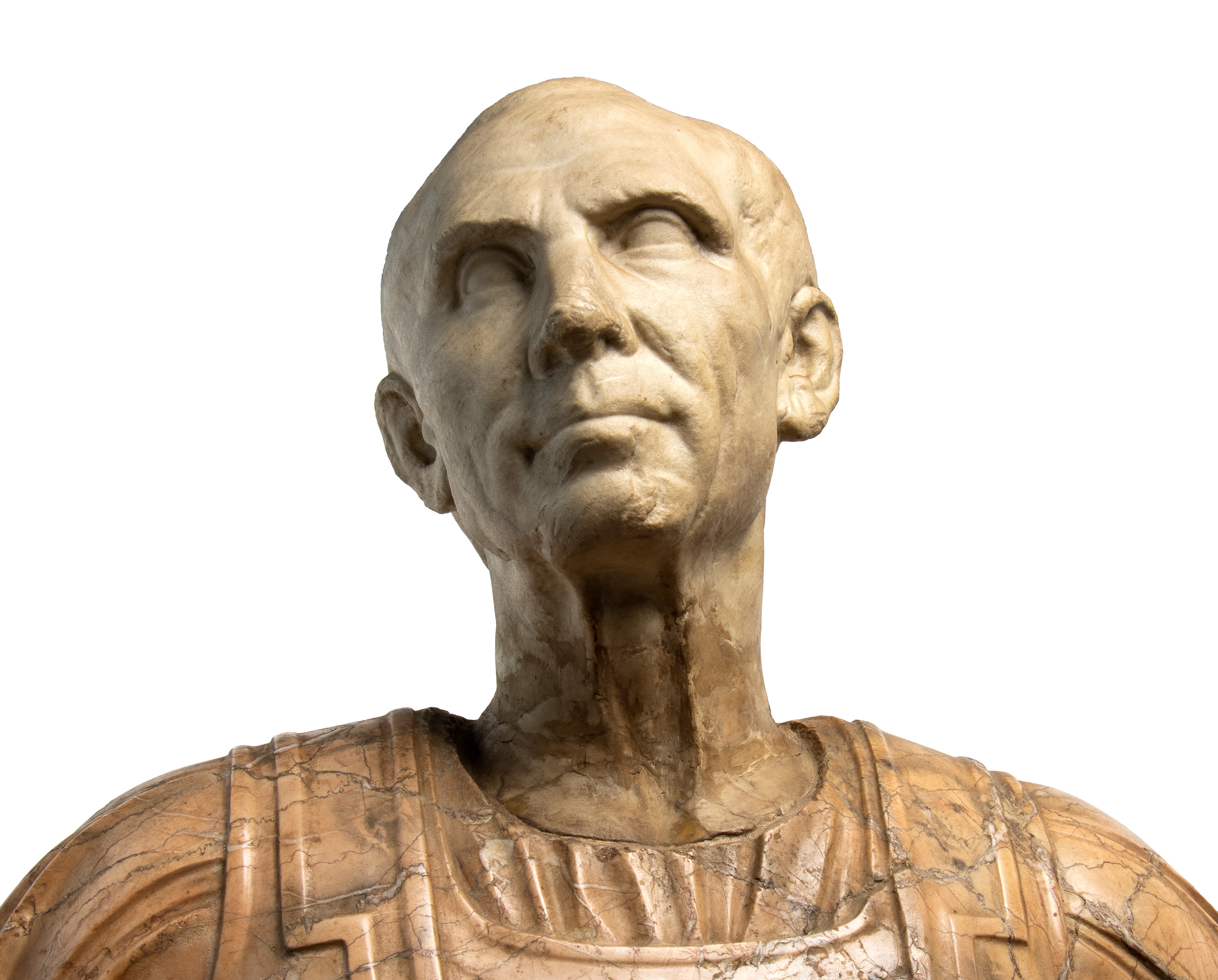 Scultore anonimo del XVII secolo, Busto marmoreo raffigurante Giulio Cesare