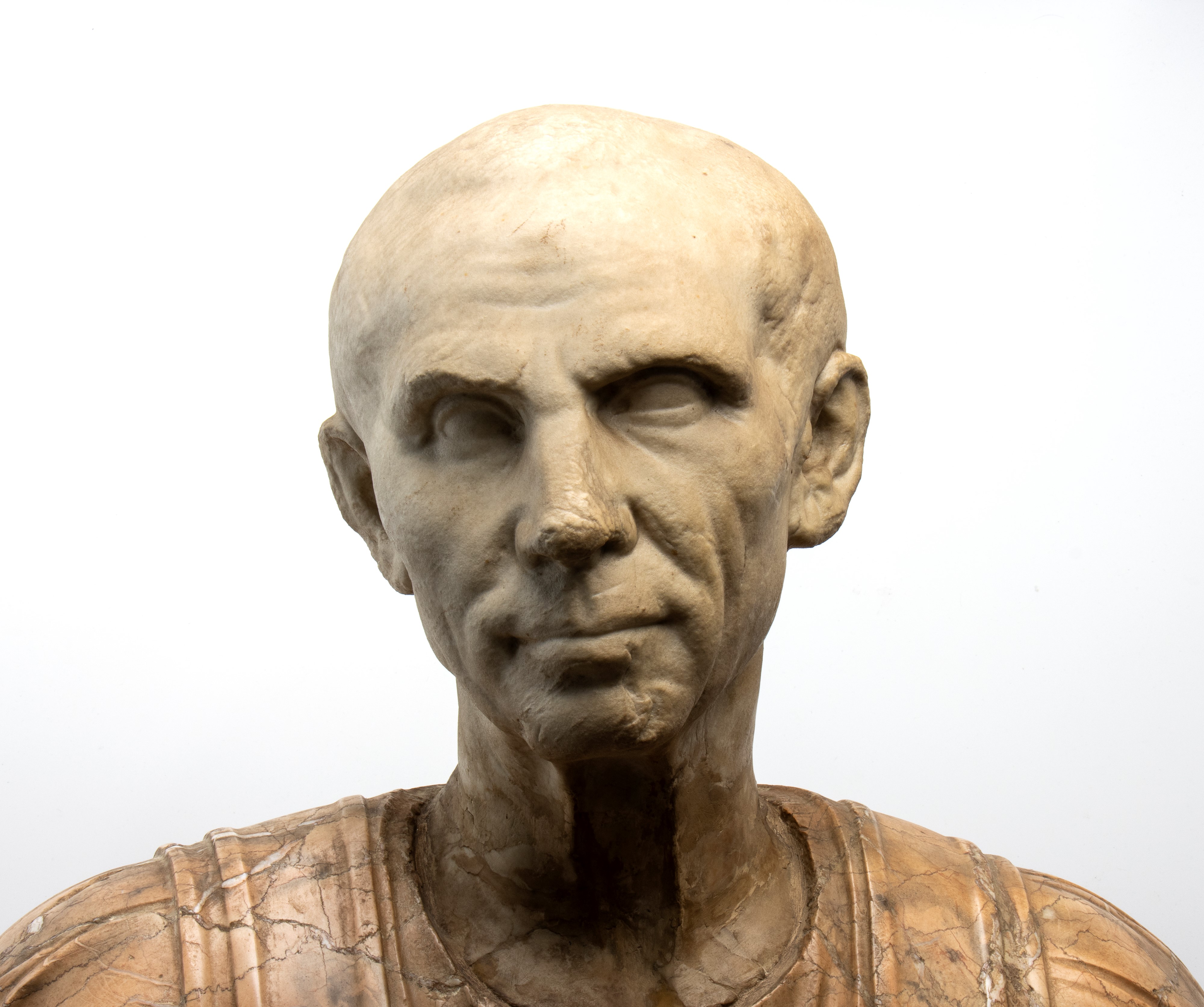 Scultore anonimo del XVII secolo, Busto marmoreo raffigurante Giulio Cesare