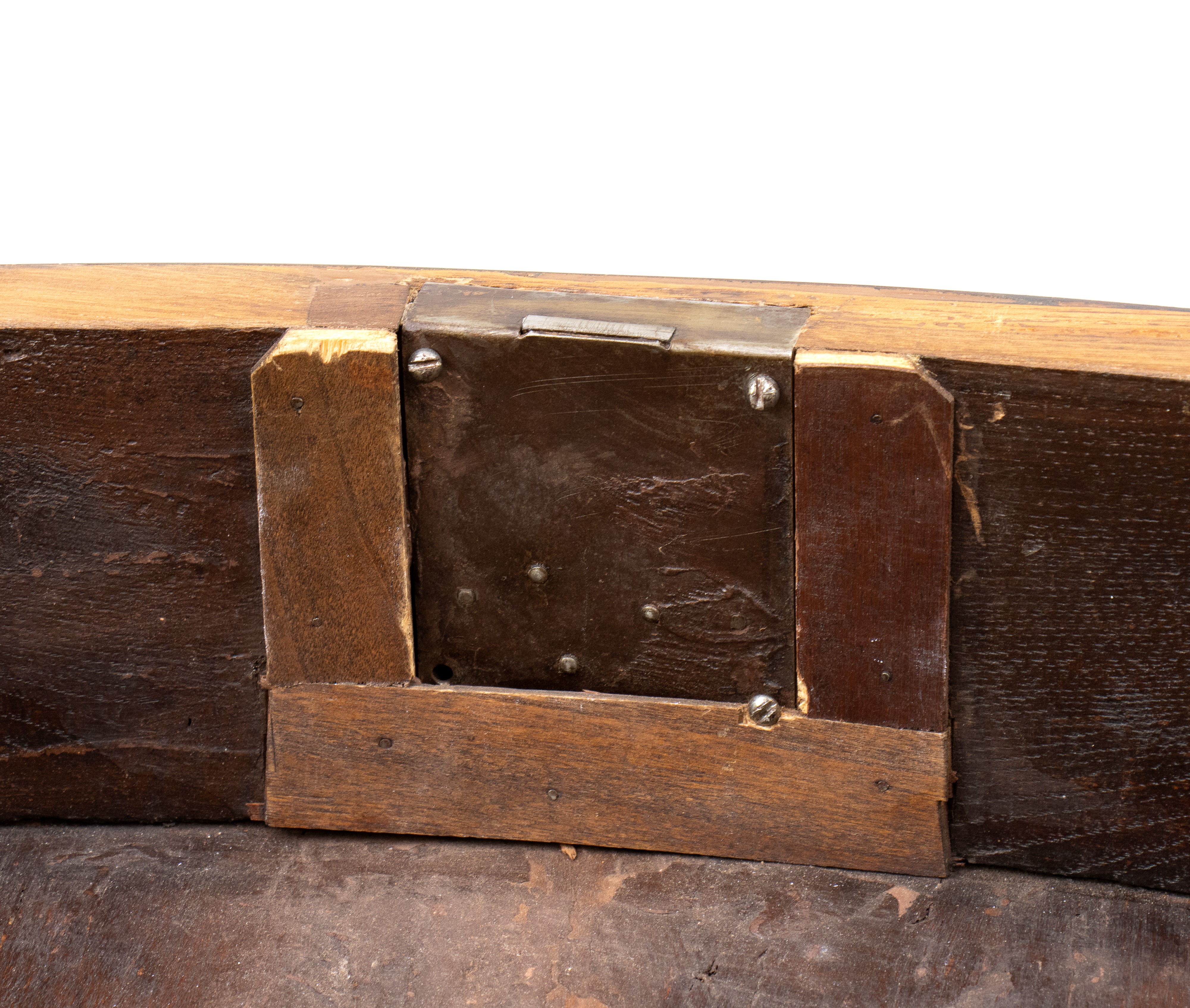 Scrittoio intarsiato con alzata, in noce