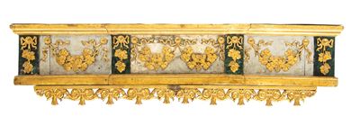 Sovrapporta in legno dorato e intagliato, Roma, XVIII secolo
