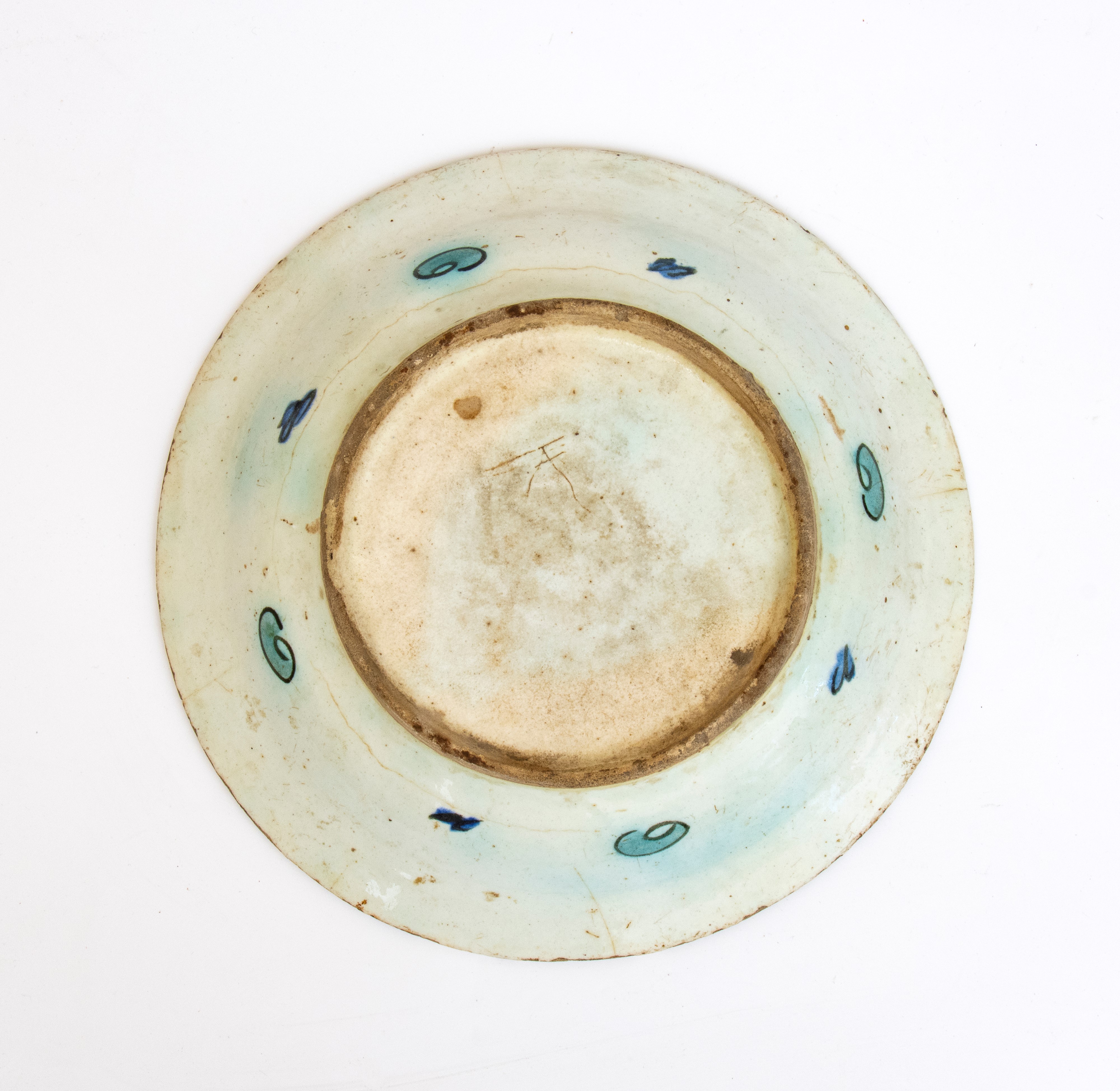 Piatto in ceramica invetriata policroma Iznik, Turchia, XVII secolo