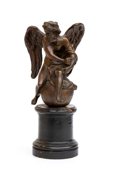 Bronzo patinato, Scultura raffigurante Cronos (Italia, XIX secolo)