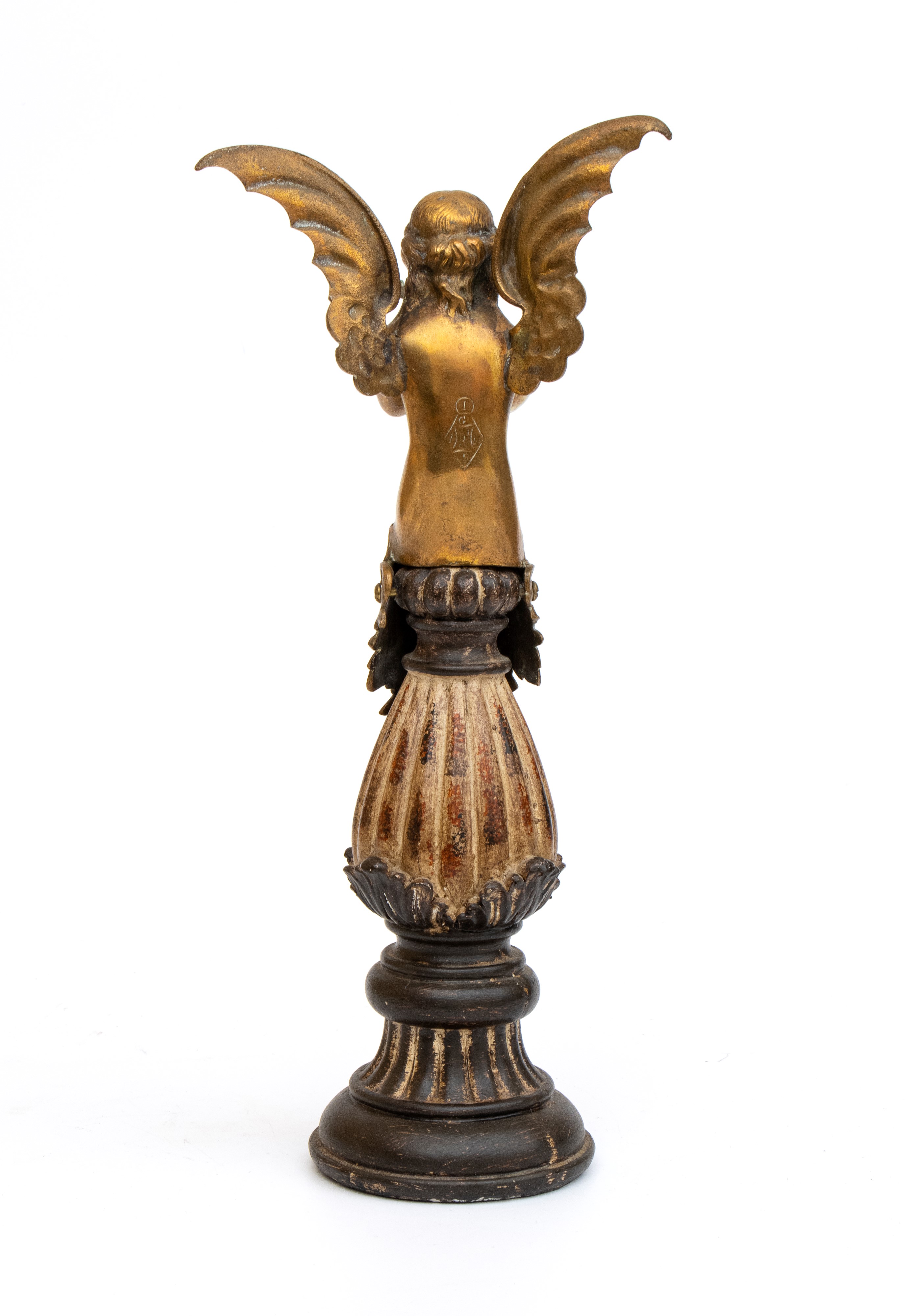 Scultura inglese, Figura femminile alata in bronzo dorato, seconda metà del XIX secolo