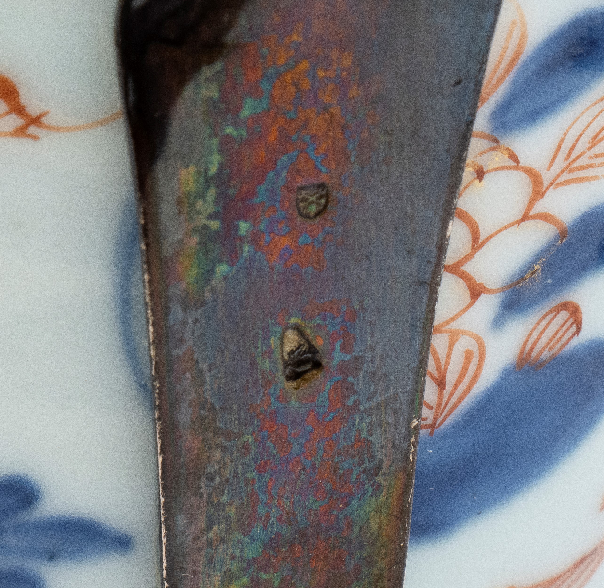 Coppa/ Bicchiere in porcellana cinese con montatura in argento italiano