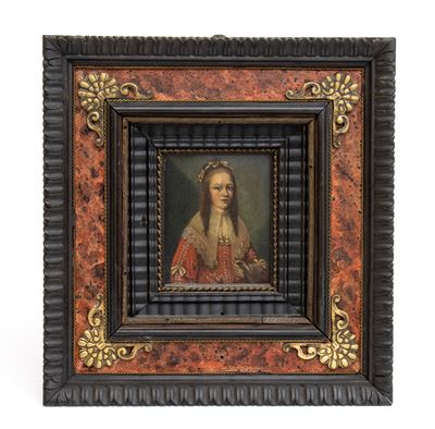 Ritratto di fanciulla, olio su rame