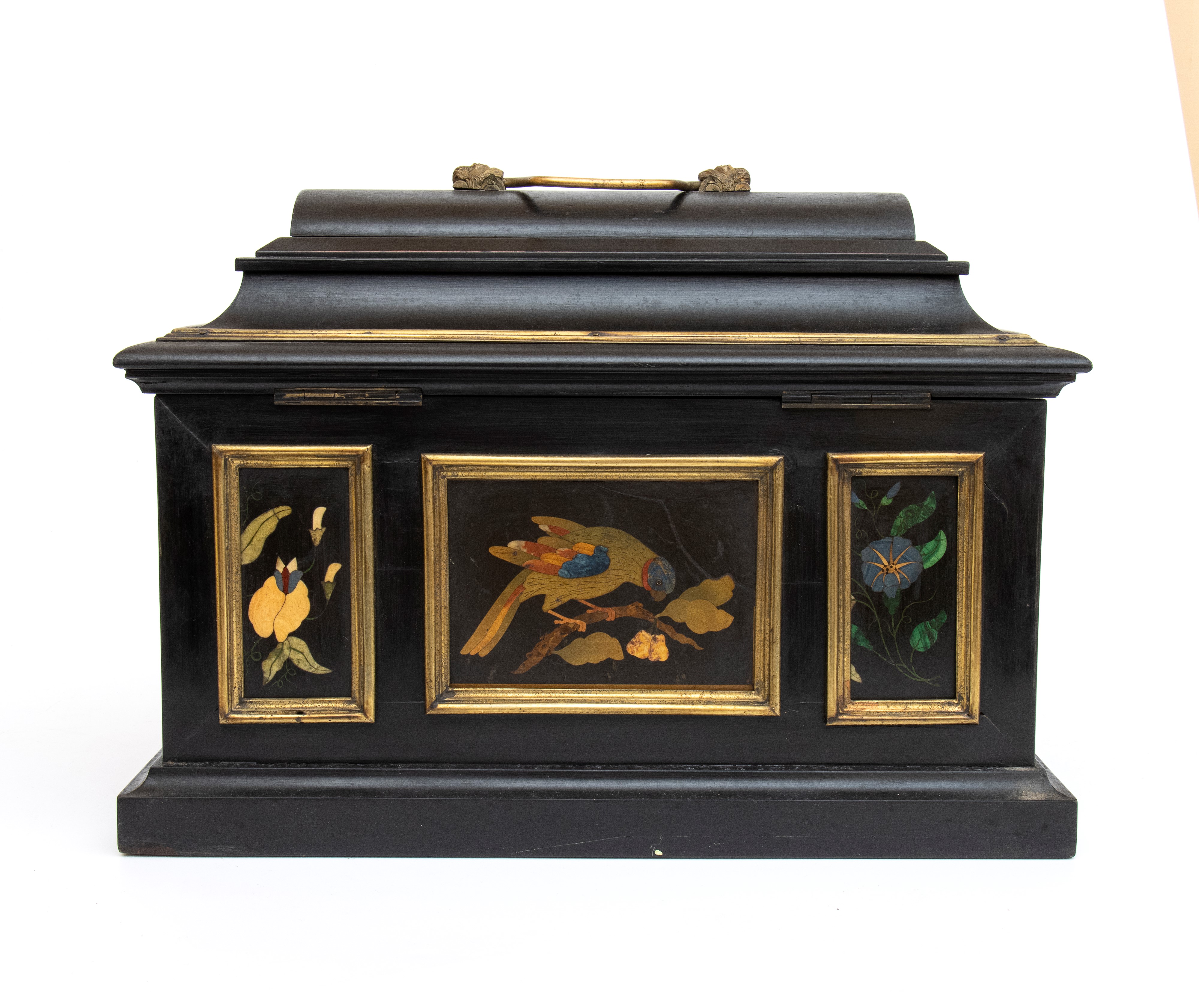 Scatola in ebano e marmo rosso, Italia, fine XVII - inizio XVIII secolo