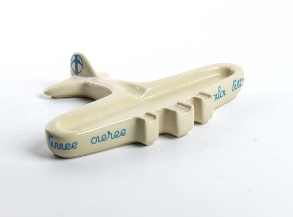 GIO PONTI - Posacenere a forma di aeroplano con fascio littorio