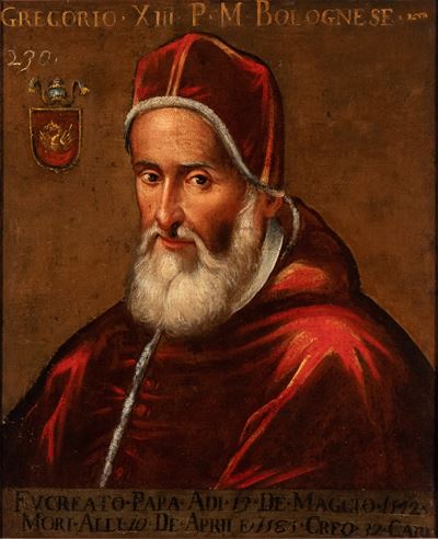 Ritratto di Papa Gregorio XIII, olio su tela