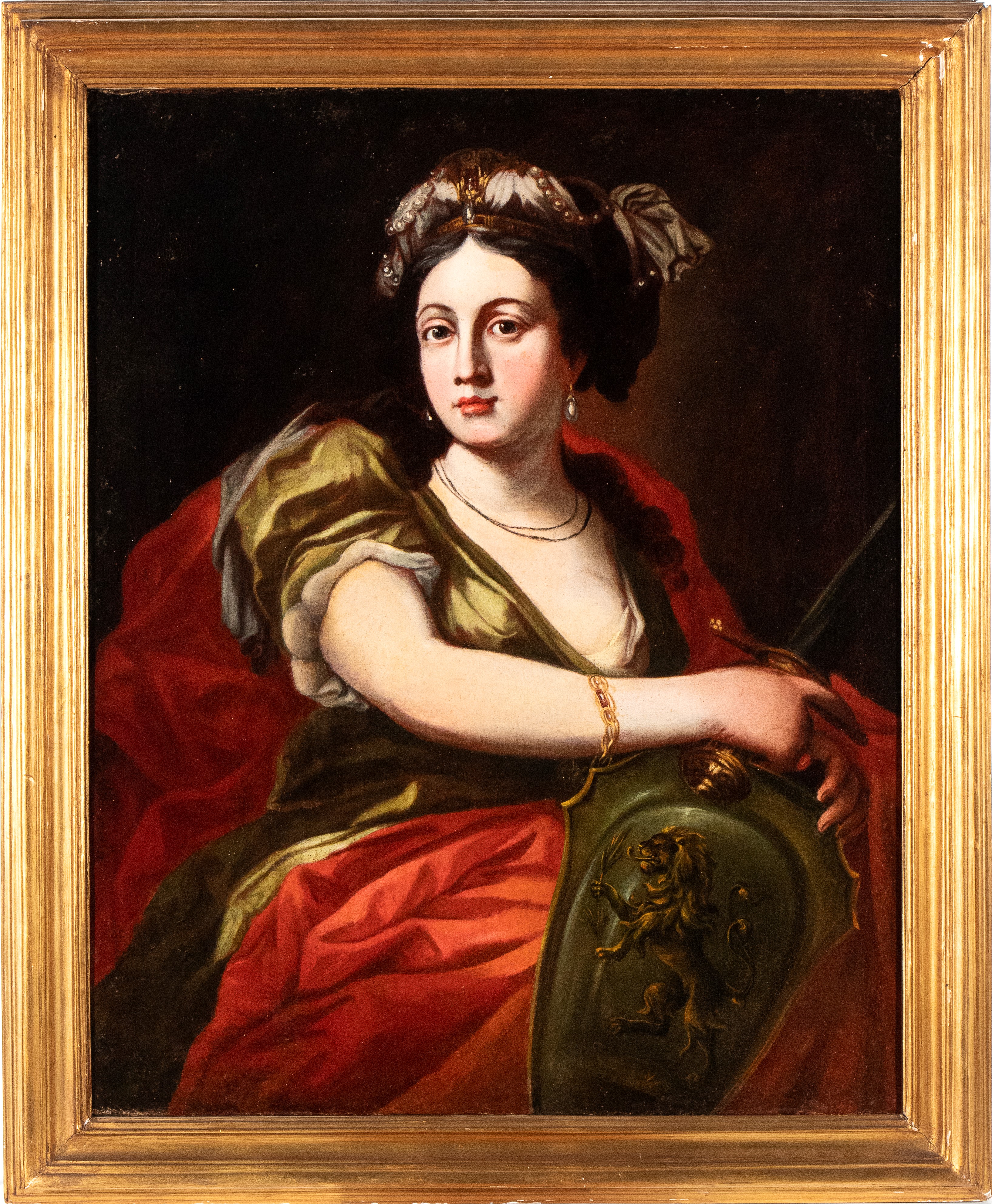 Artista Emiliano, XVII - XVIII Secolo - Autore non identificato, Allegoria della Fortezza, olio s...