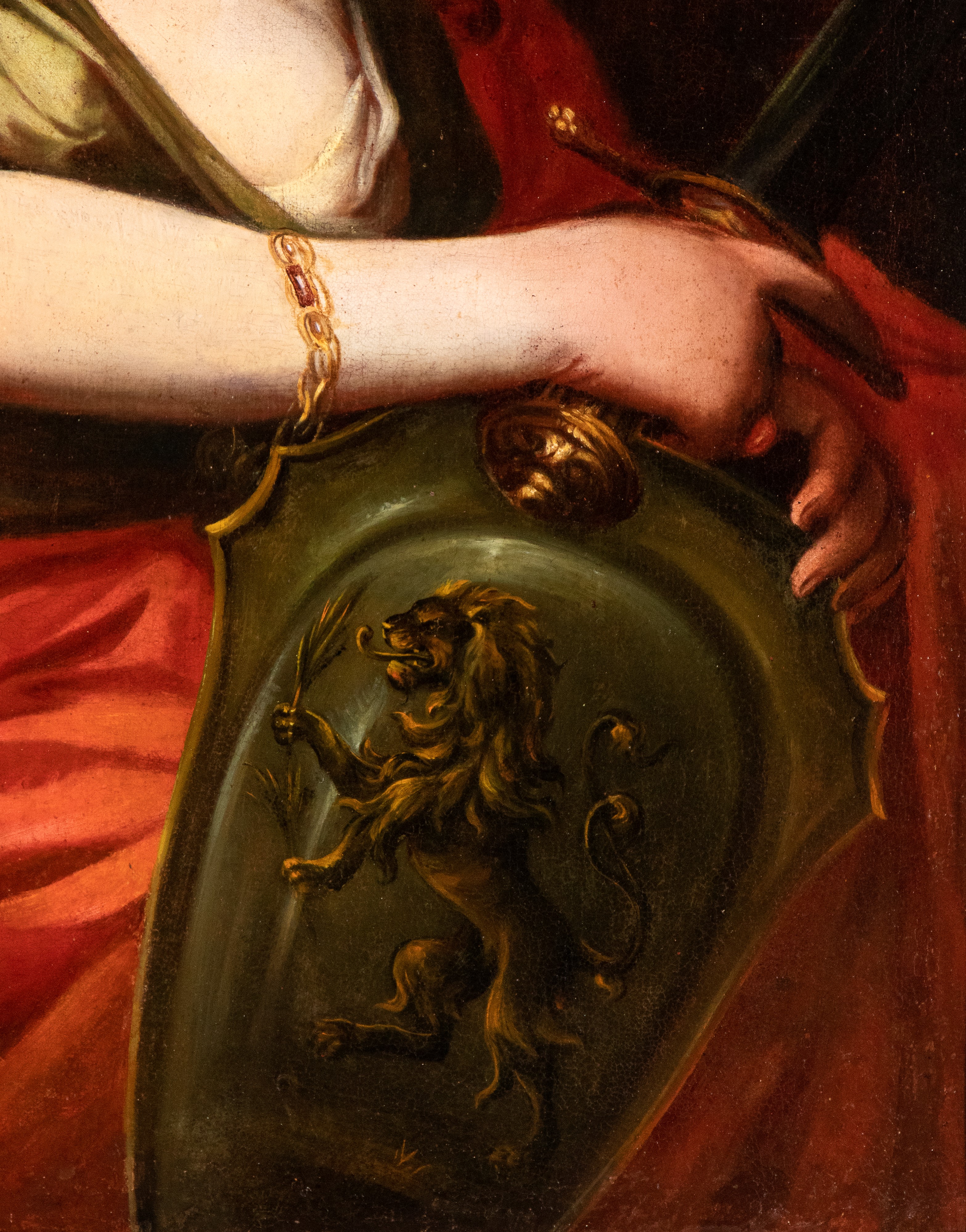 Artista Emiliano, XVII - XVIII Secolo - Autore non identificato, Allegoria della Fortezza, olio s...