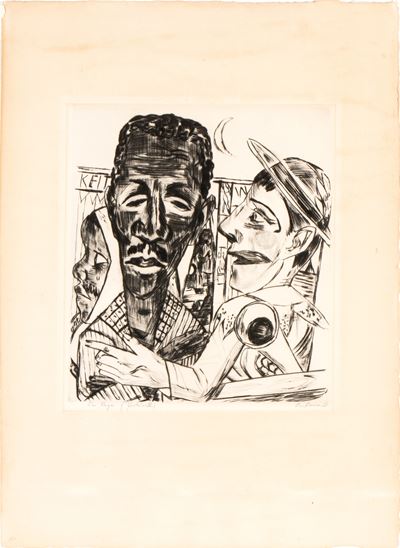 Der Neger, dalla serie 'Jahrmarkt', incisione, 1922