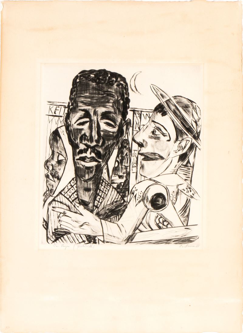 Max Beckmann - Der Neger, dalla serie 'Jahrmarkt', incisione, 1922