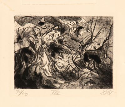 Zerschossene dalla serie Der Krieg, acquaforte, acquatinta e puntasecca