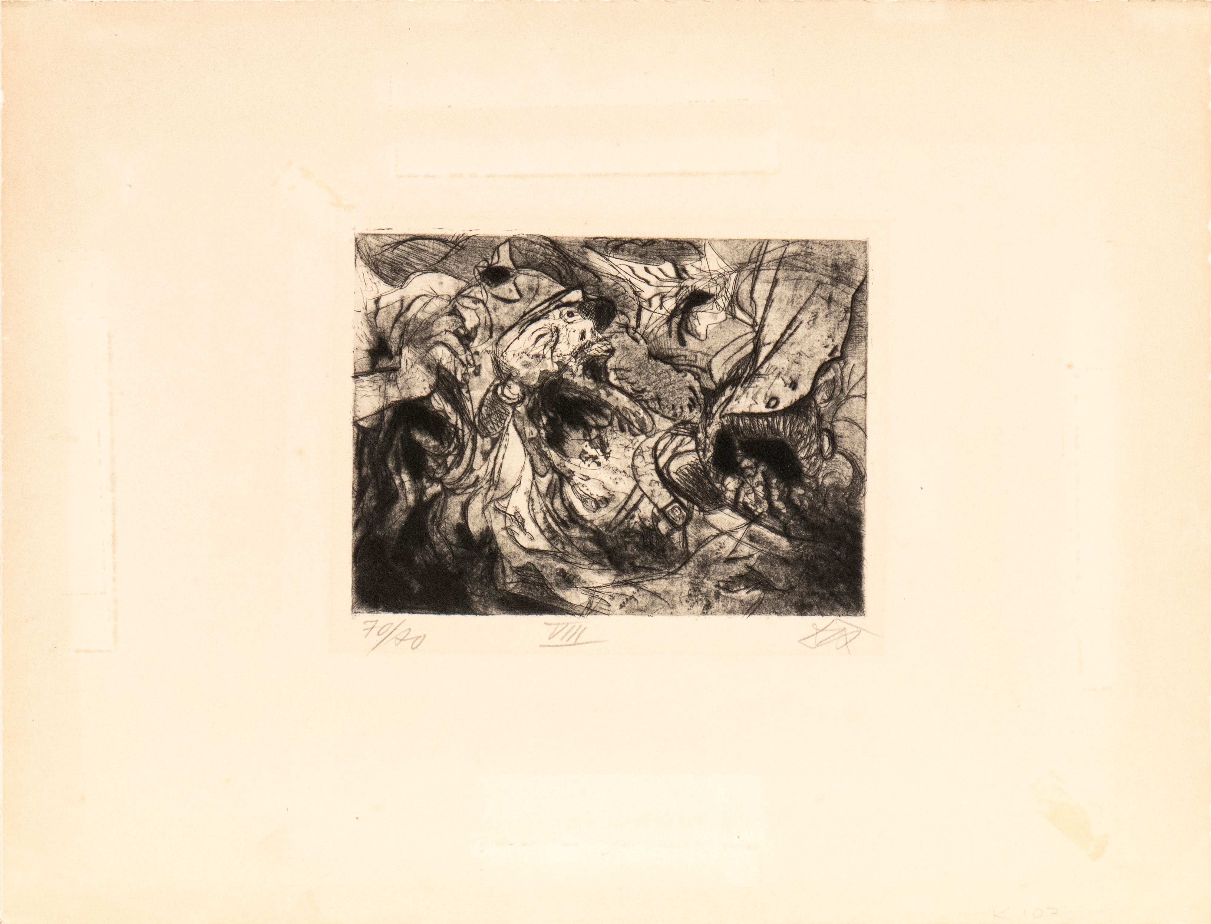 Otto DIX - Zerschossene dalla serie Der Krieg, acquaforte, acquatinta e puntasecca