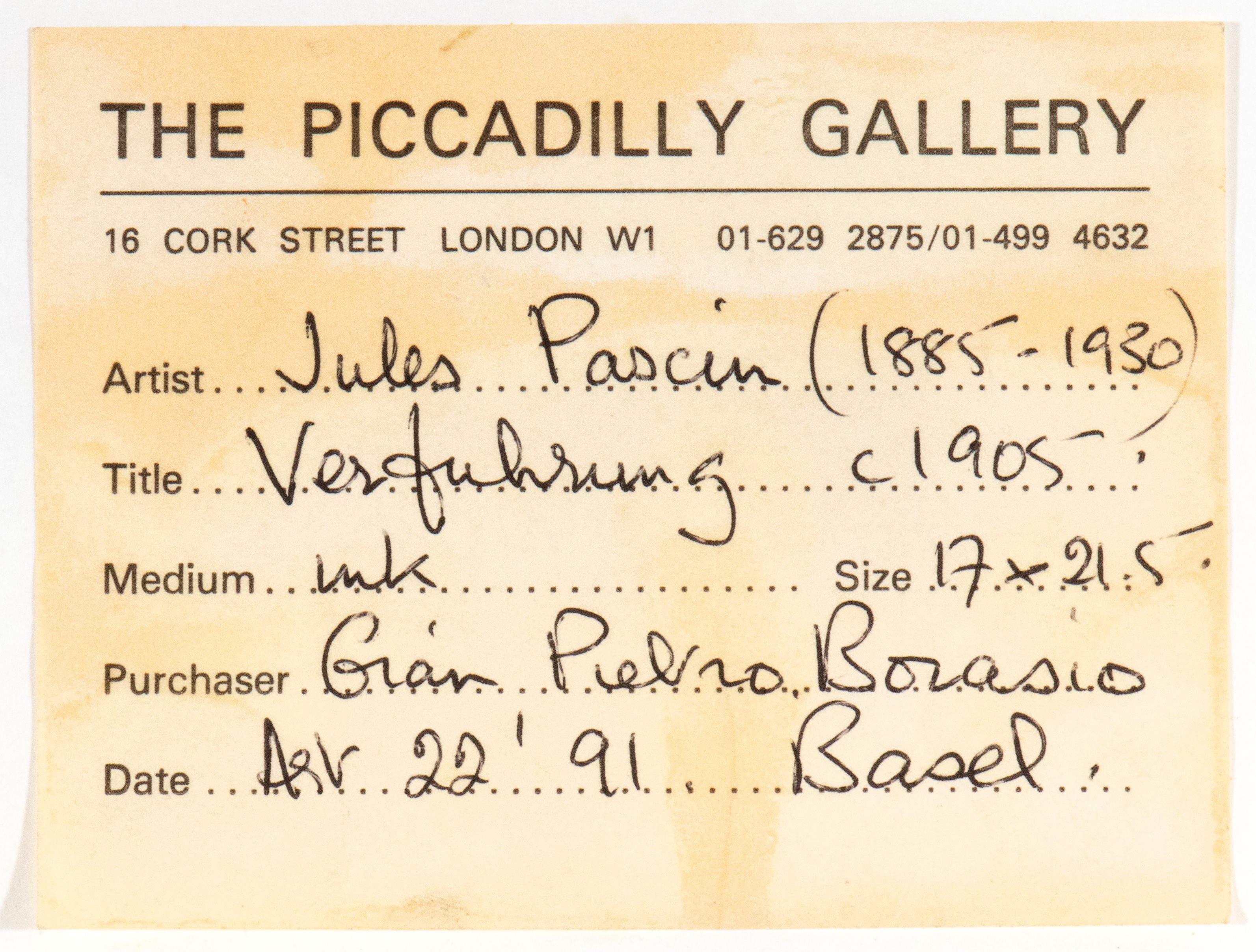 Jules Pascin - Verfuhrung, inchiostro su carta