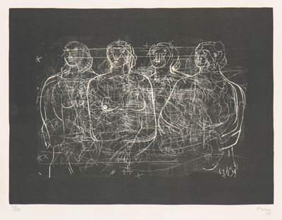 Four Grey Ladies, litografia su carta, 1973
