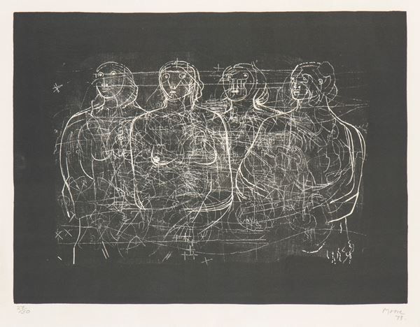HENRY MOORE - Four Grey Ladies