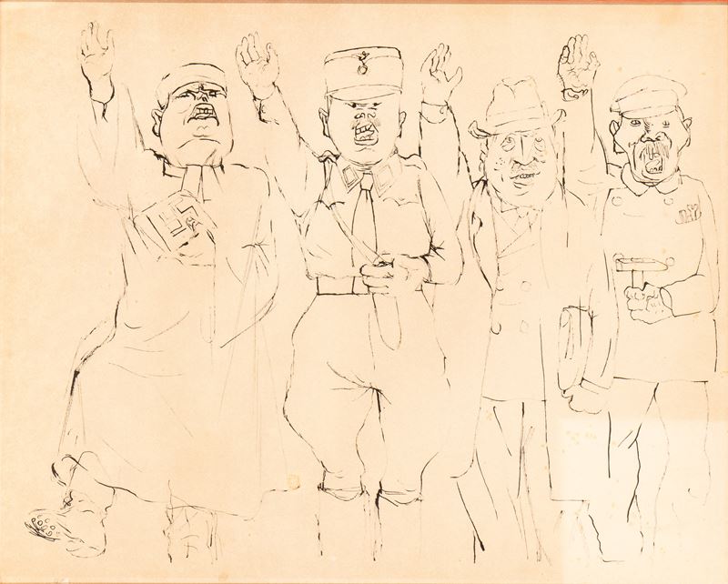 George Grosz - Einer für alle, alle für einen, inchiostro su carta