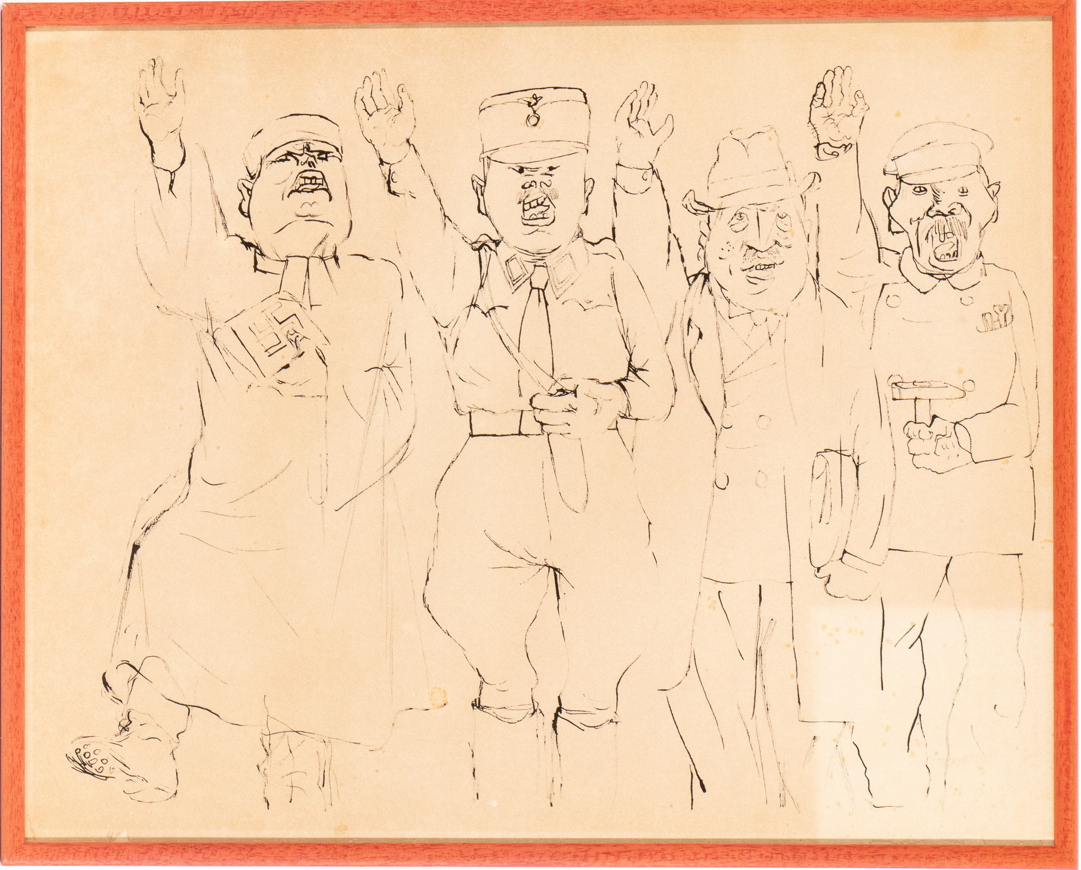 George Grosz - Einer für alle, alle für einen, inchiostro su carta