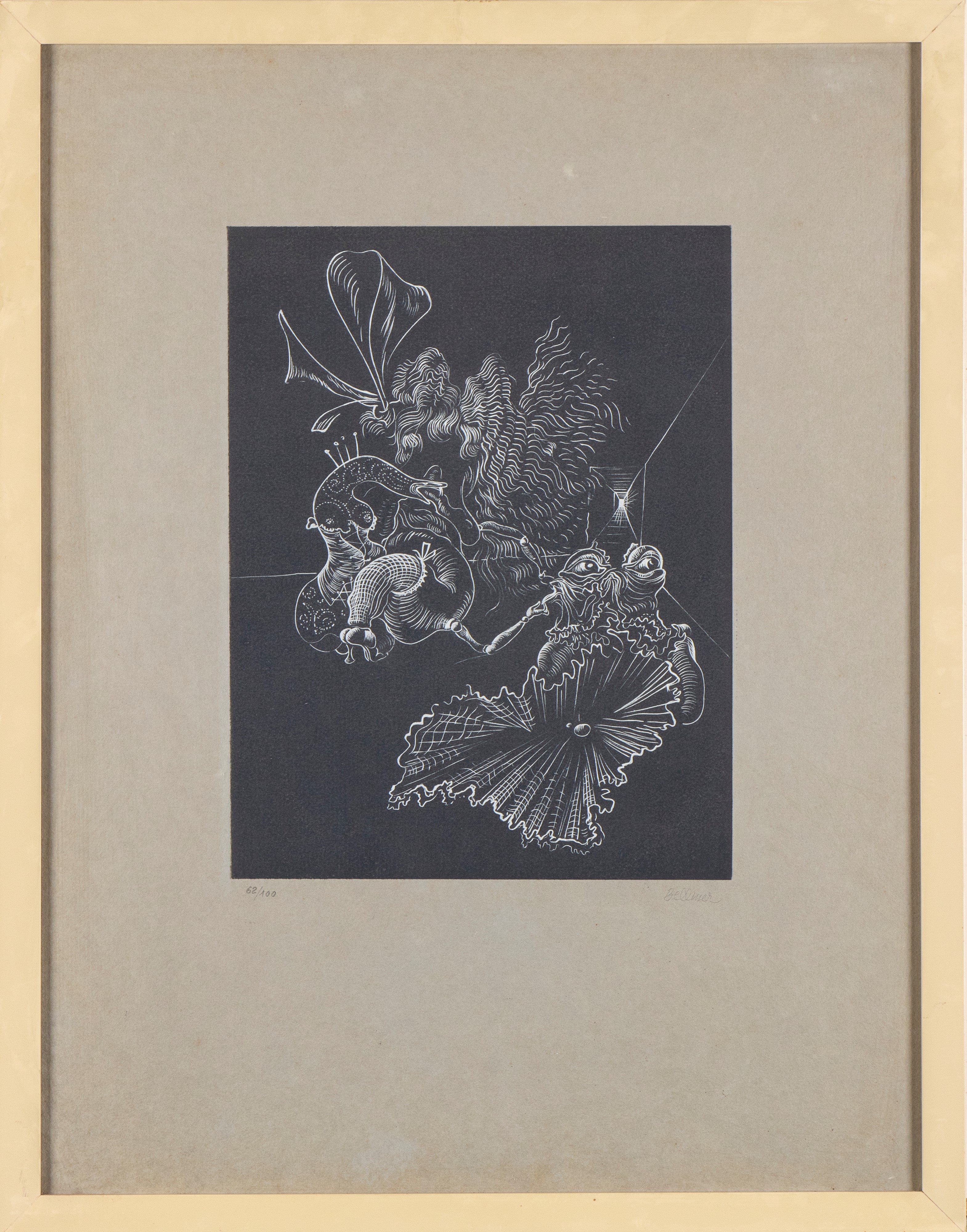 Hans Bellmer - La domande en mariage, Litografia su carta, 1972