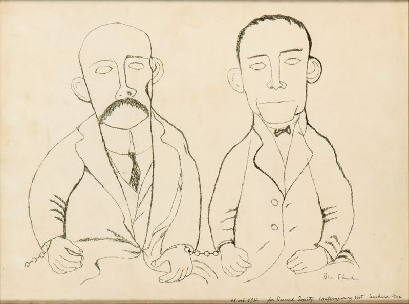 Ben Shahn - Sacco e Vanzetti, inchiostro su carta